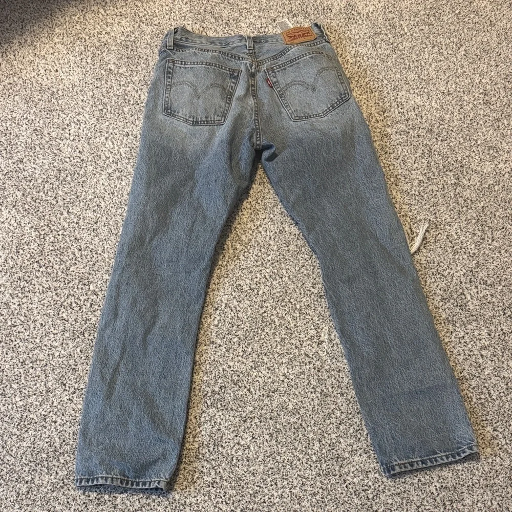 Levi's Distressed Blue Straight Jeans